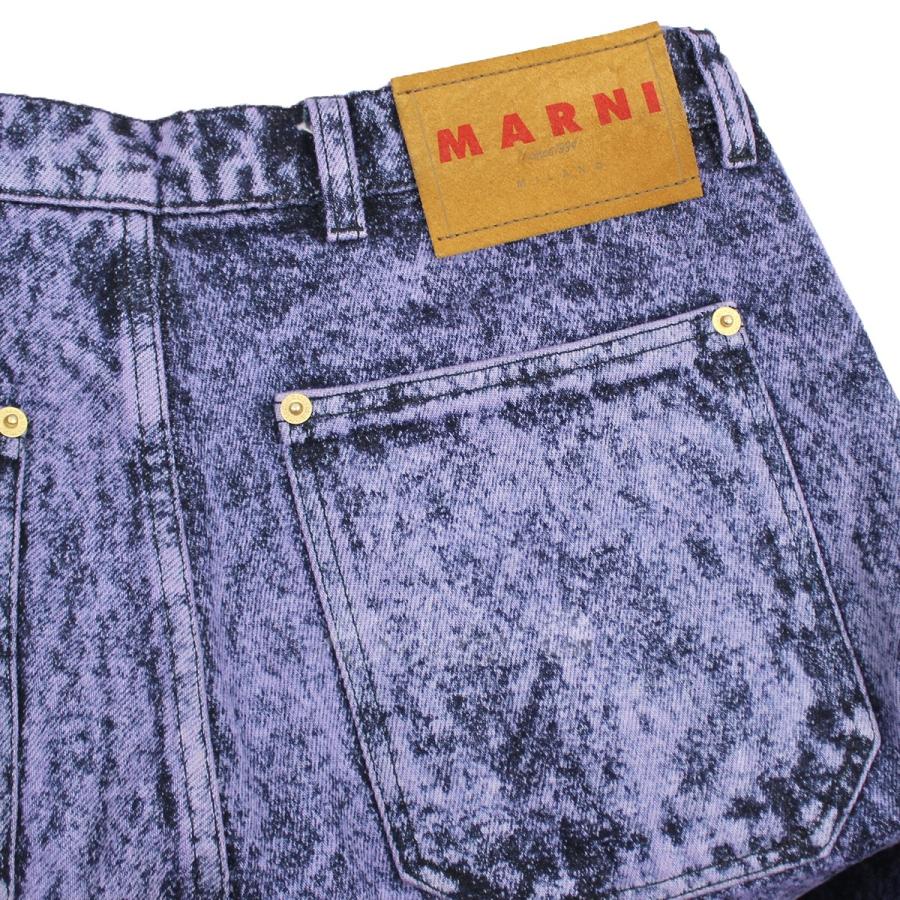 値下げ】MARNI 24SS MARBLE DYED COTTON DENIM マーブル デニム パンツ 