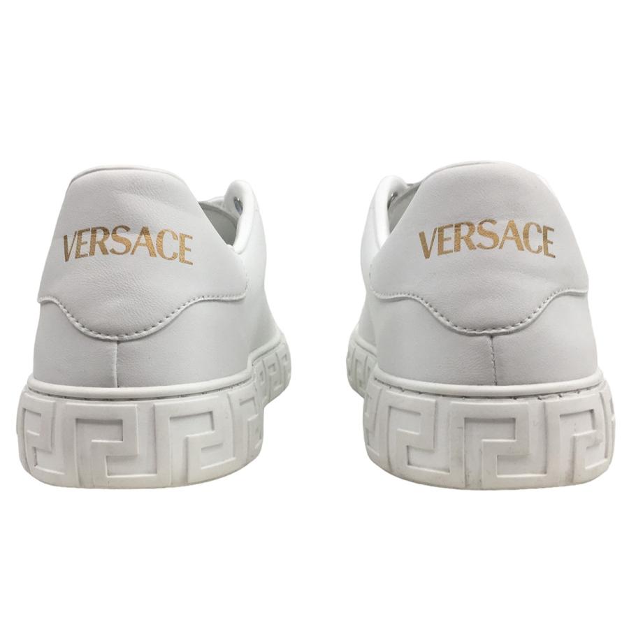 値下げ】VERSACE グレカ スニーカー ロゴ レザースニーカー ホワイト 
