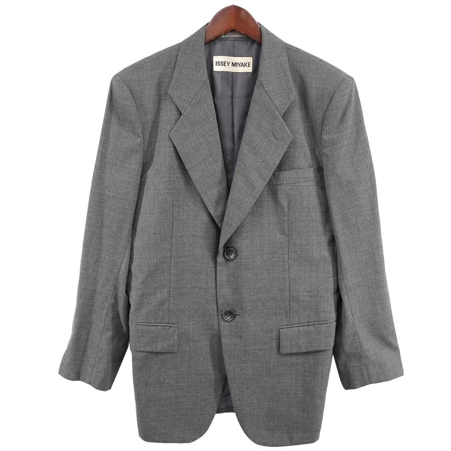 イッセイミヤケ ISSEY MIYAKE アーカイブ テーラードジャケット グレー 