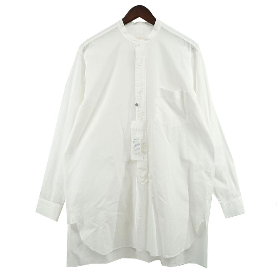 値下げ】COMOLI 23AW バンドカラーシャツ ホワイト サイズ：1 (吉祥寺 
