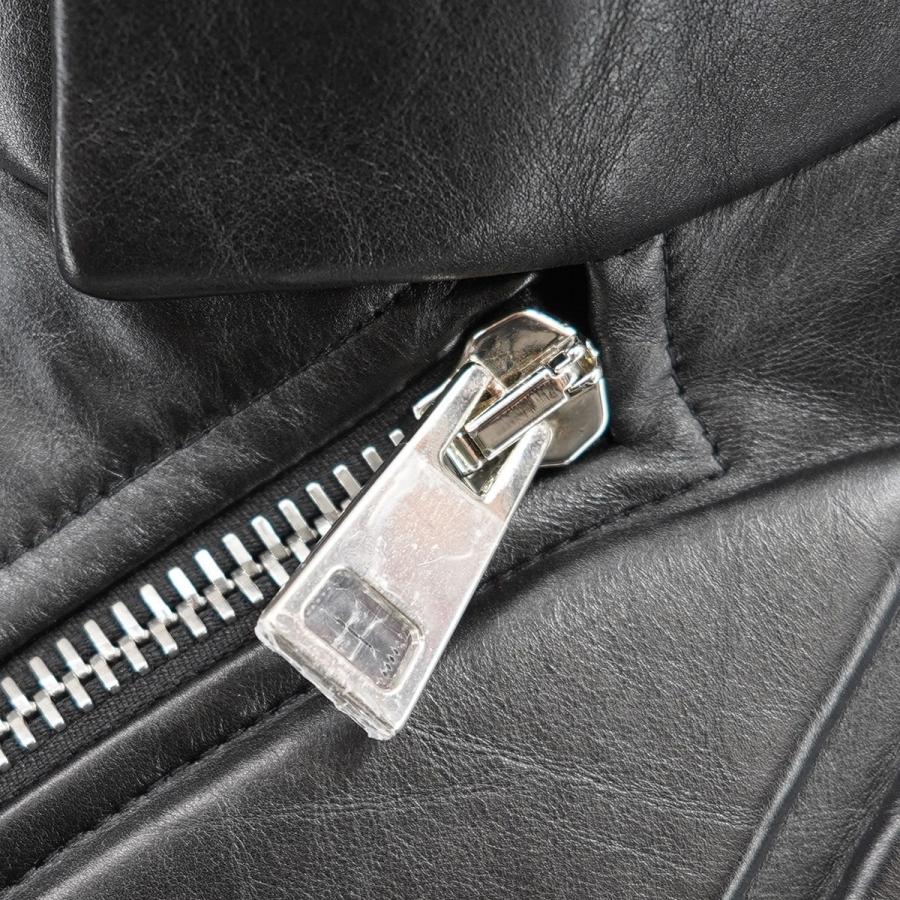 イタリア製 BOTTEGA VENETA レザー ダブル ライダース ジャケット 中古・古着通販】BOTTEGA VENETA (ボッテガベネタ) カーフレザー