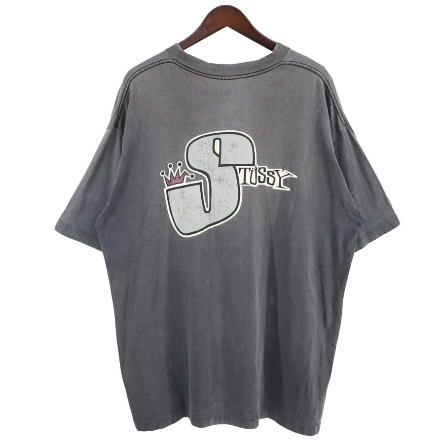 OLD STUSSY オールドステューシー　　クラウン　 Tシャツ　古着 80's 黒タグ Old Stussy Crown Logo T-Shirt L / オールドステューシー