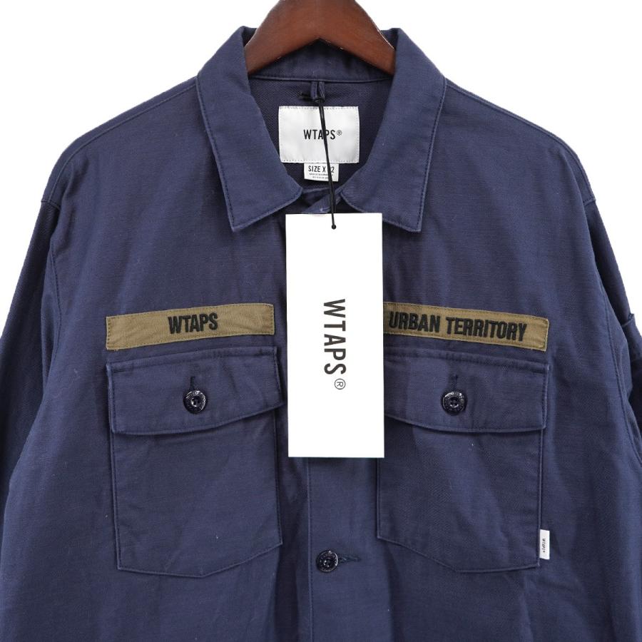 値下げ】WTAPS 20AW BUDS／LS／COTTON． SATIN ロゴ ユーティリティ 