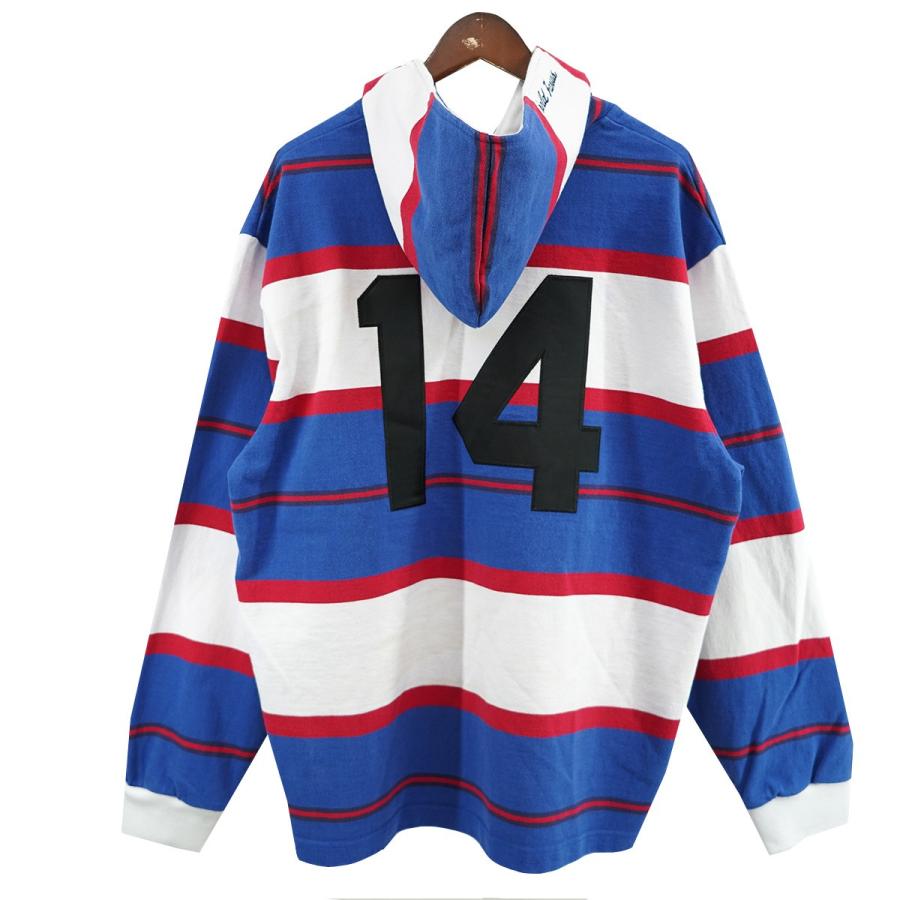 シュプリーム Supreme 24AW Hooded Rugby Royal ロゴ フーデッド 