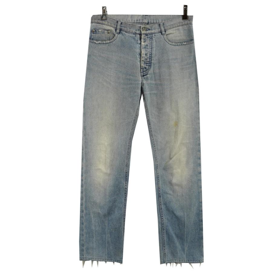 値下げ】Maison Martin Margiela 裾カットオフ デニムパンツ ブルー 