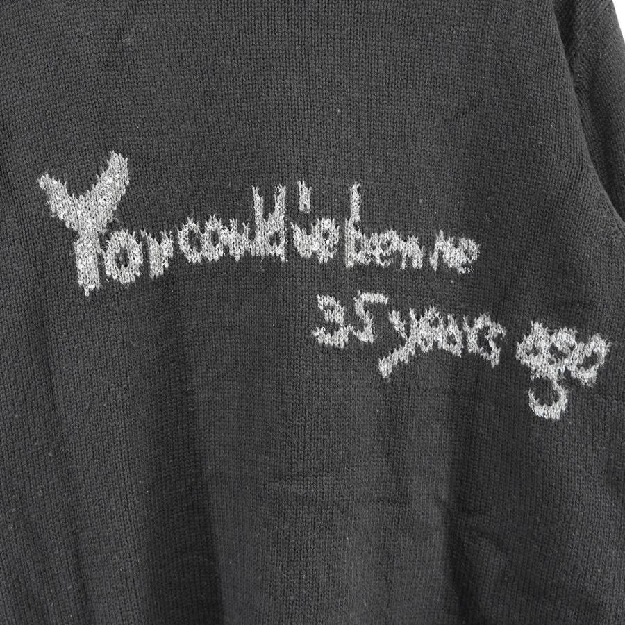 BLACK Scandal メッセージニットセーター サイズ3 BLACK Scandal Yohji Yamamoto 【値下げ】BLACK 19AW インターシャ