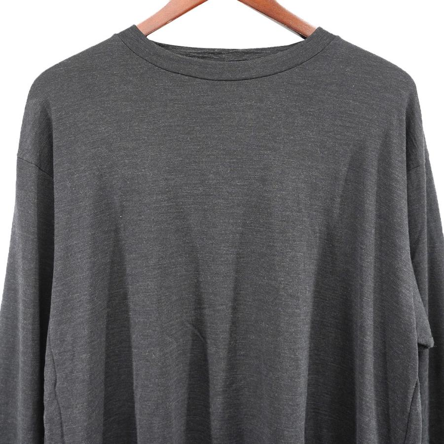 COMOLI 24SS サマーウール長袖クルー チャコール 4