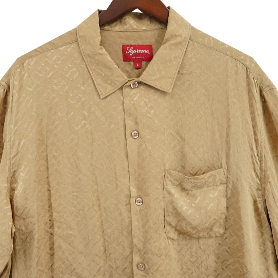 U*い様 Lサイズ シュプリーム トーナルモノグラム シルクシャツ 半袖 supreme Tonal Monogram Silk S/S Shirt 半袖 モノグラム シルク