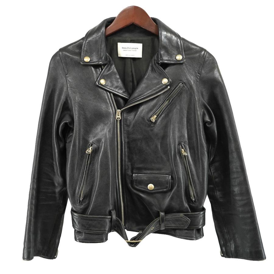 beautiful people 【値下げ】beautiful vintage leather riders jacket 