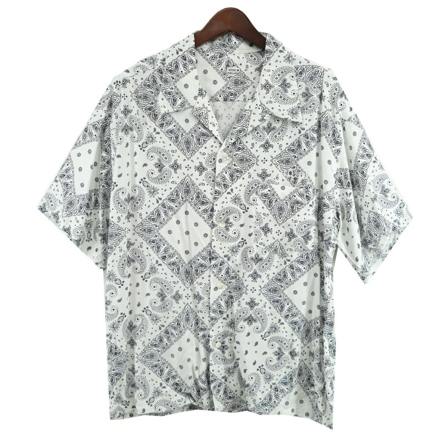値下げ】SEQUEL 23SS バンダナ柄 オープンカラー レーヨン 半袖シャツ