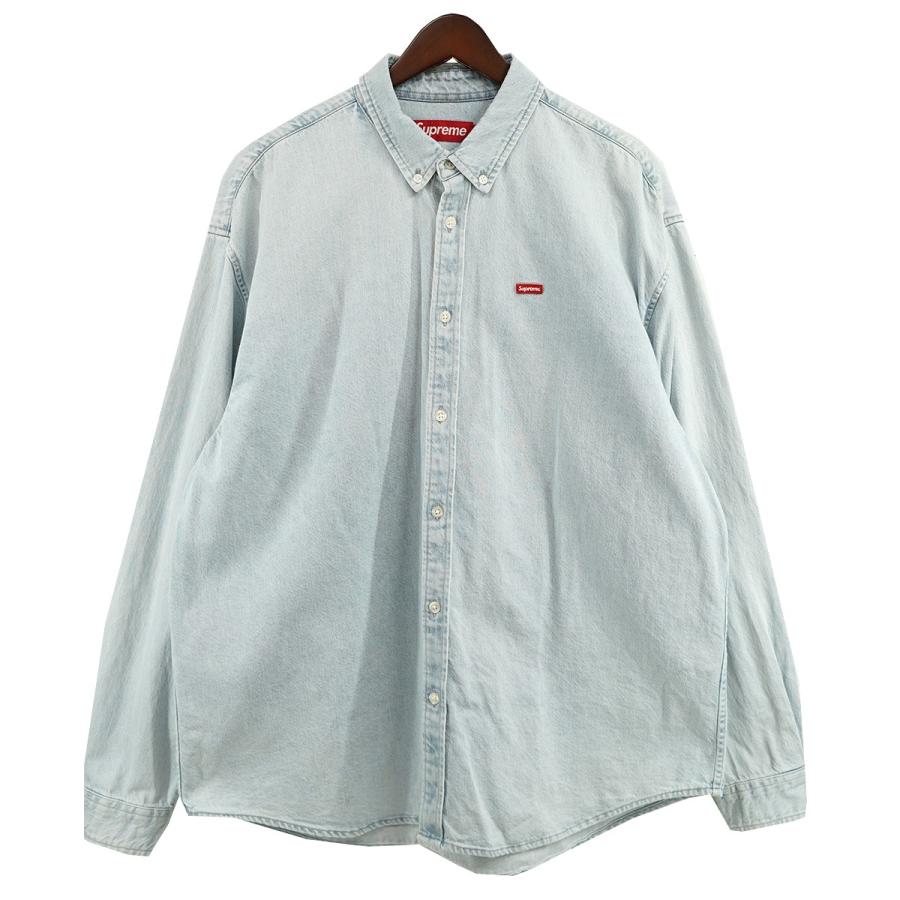 トップス Supreme Small Box Shirt Washed Blue Supreme（シュプリーム） 【値下げ】Supreme 24SS Small Box Shirt
