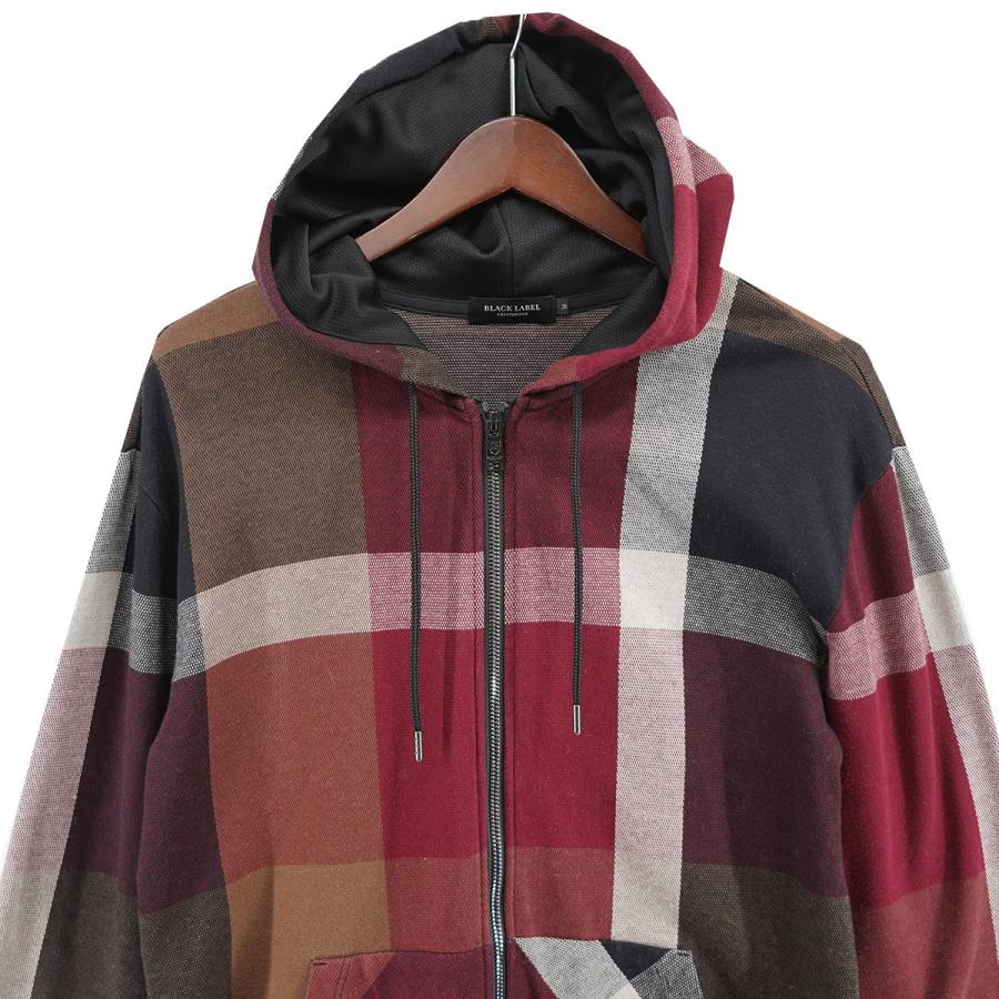 BLACK LABEL CRESTBRIDGE 【値下げ】BLACK チェック ジップ パーカー