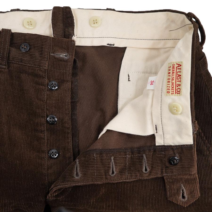 アットラスト ATLAST ＆ CO コーデュロイ トラウザー パンツ ブラウン