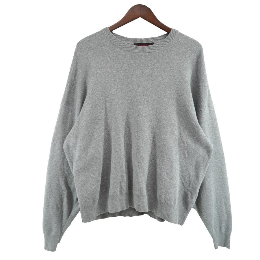 美品 キャバン コットンカシミヤ クルーネックプルオーバー ライトグレー CABaN コットンカシミヤ クルーネックプルオーバー | CABaN
