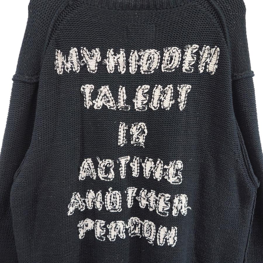 【中古】ダブレット 20SS ACTING SOMEONE KNITEWEAR フェイス ニット セーター クルーネック M 白 ホワイト メンズ doublet（ダブレット） 【値下げ】doublet 20SS ACTING SOMEONE