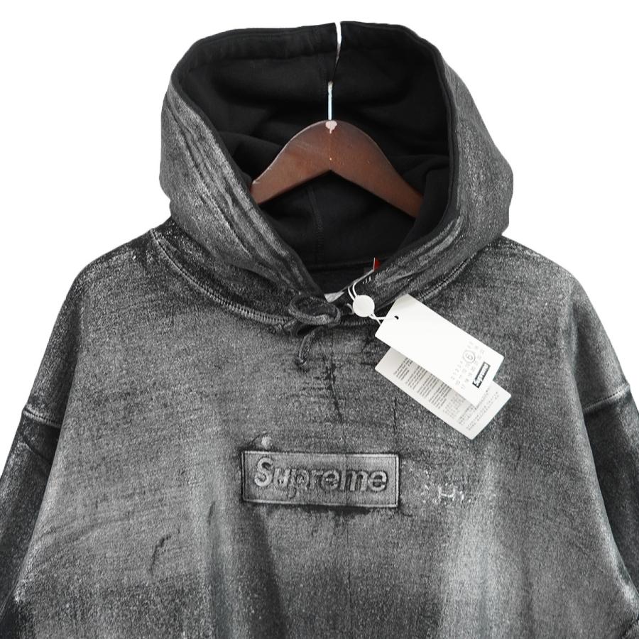 supreme MM6 XL 美品 マルジェラ Supreme®/MM6 Maison Margiela Foil Box Logo Hooded Sweatshirt