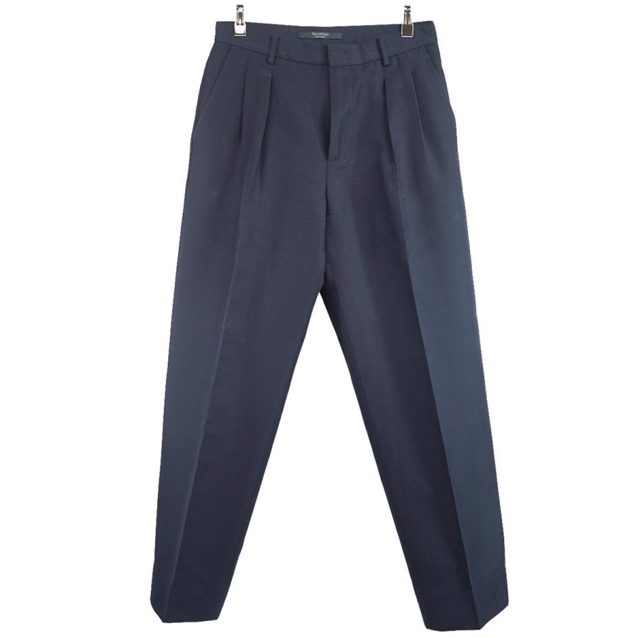 VALENTINO ダークネイビー スラックス 44 (最終値下げ) VALENTINO ネイビースラックス VALENTINO（ヴァレンティノ）スラックス