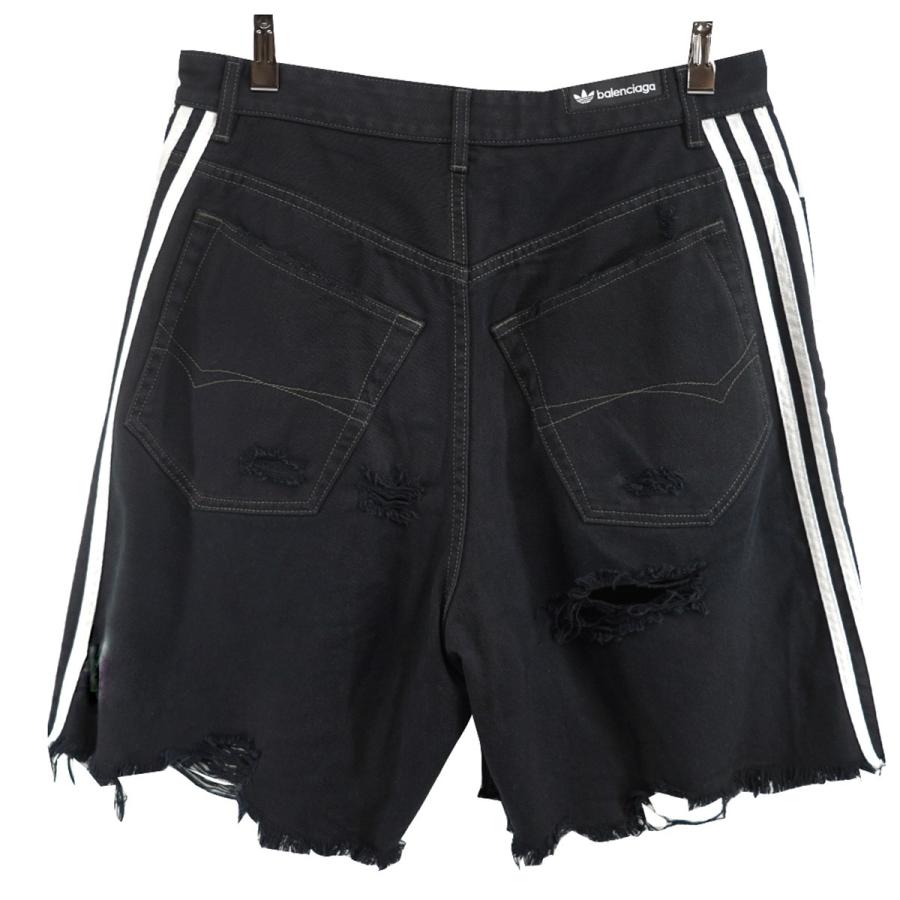 balenciaga adidas ブラック デストロイショートパンツ BALENCIAGA（バレンシアガ） 【値下げ】BALENCIAGA×adidas 23SS