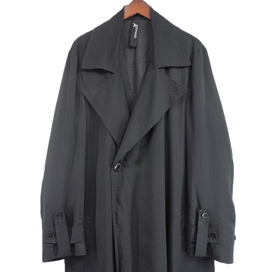 Ground Y ブラック 19AW ダブル オーバー コート Ground Y (Yohji Yamamoto)(グラウンドワイ (ヨウジヤマモト）) 19AW