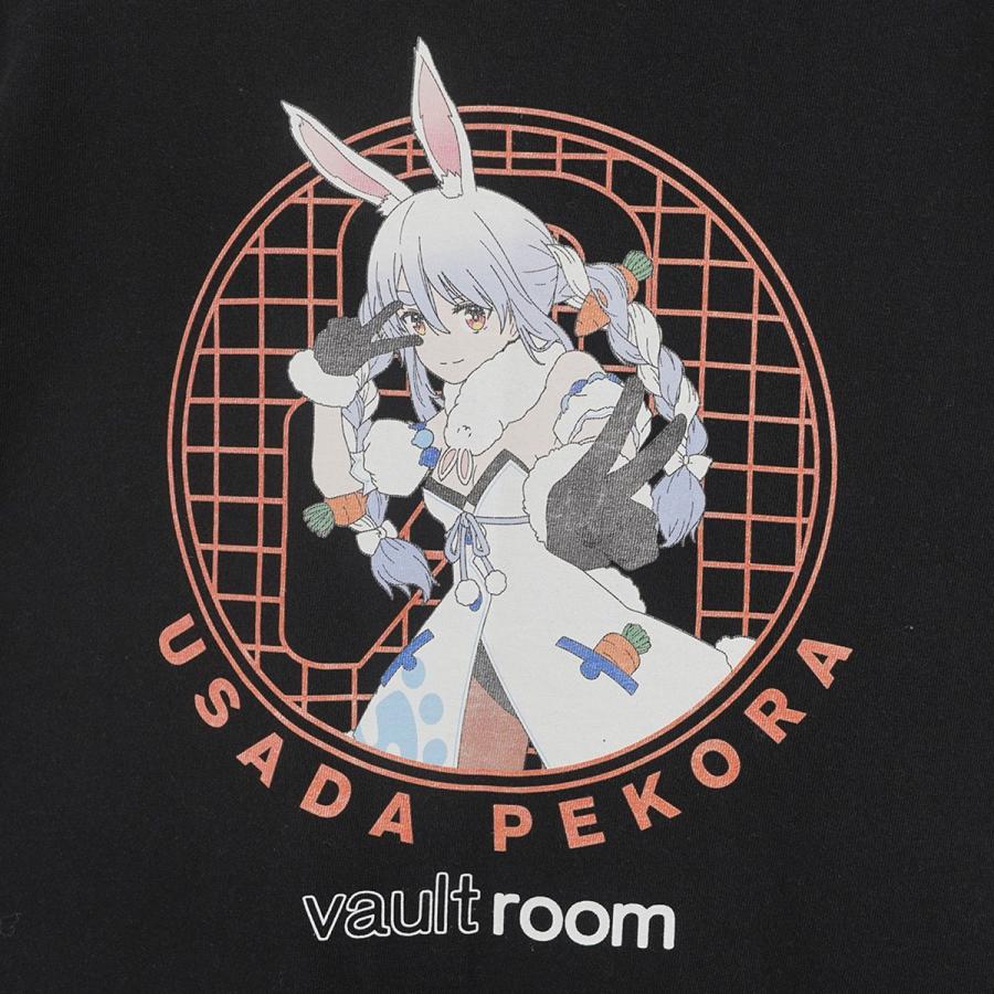 VR × PEKORA TEE / BLACK hololive 兎田ぺこら 値下げ】VAULTROOM 23AW VR × PEKORA TEE VTuber「兎田ぺこら」 ロゴ T