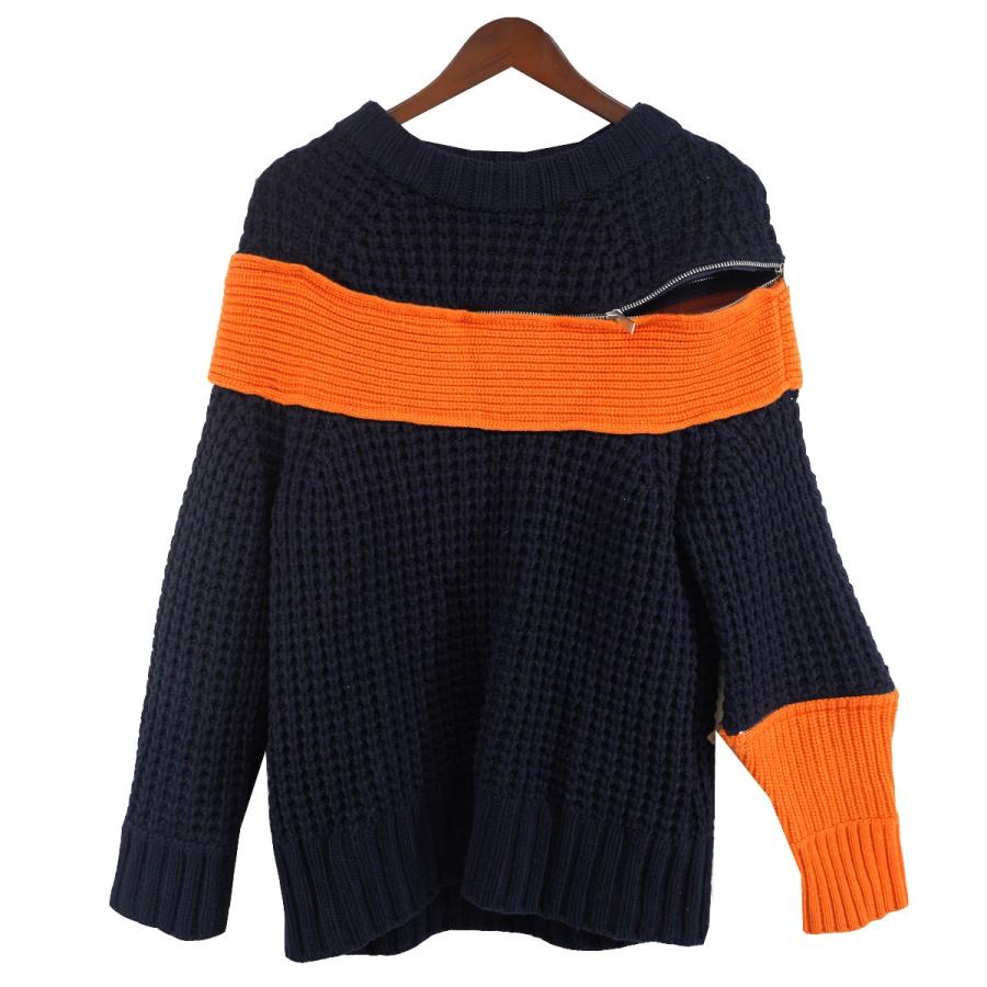 sacai（サカイ） 【値下げ】sacai zip attachment knit ジップ