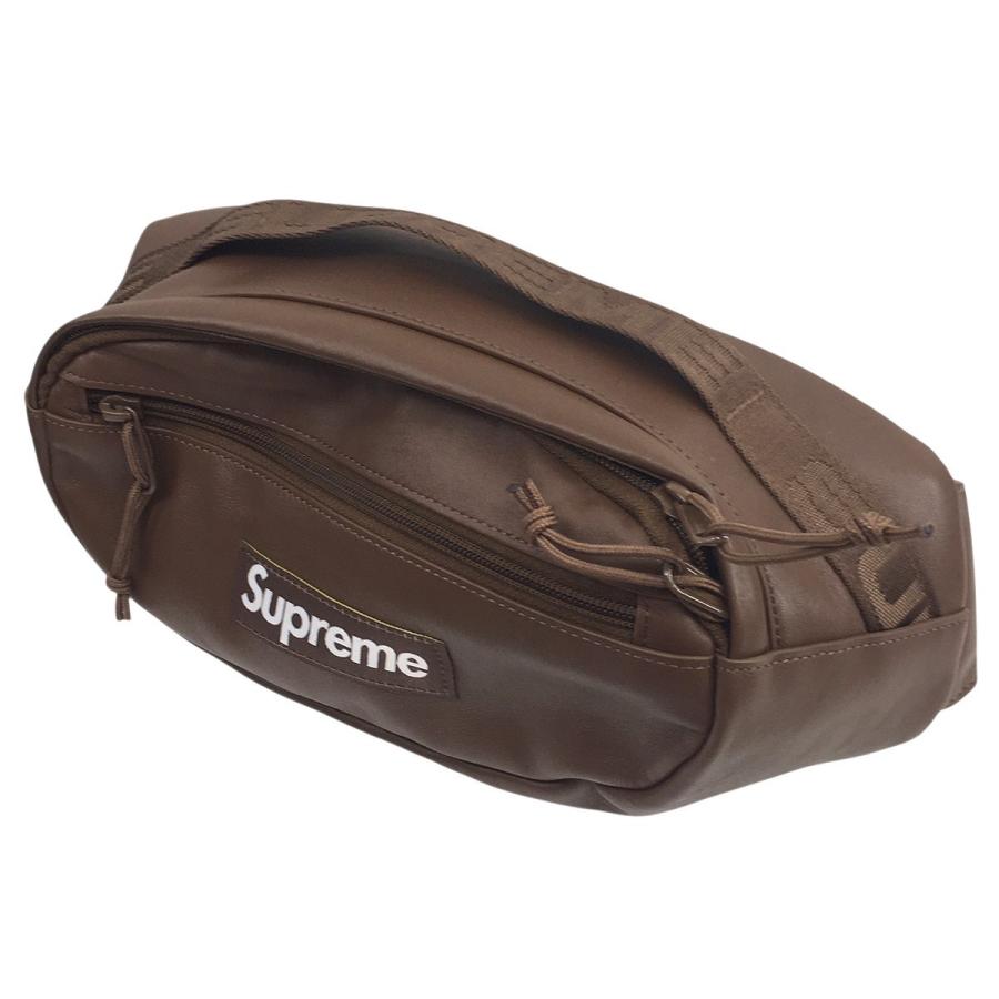 supreme ショルダーバッグ ボディバッグ ブラウン 茶色 レザー　新品 シュプリーム SUPREME 24AW Leather Waist Bag ウエストバッグ ボディ
