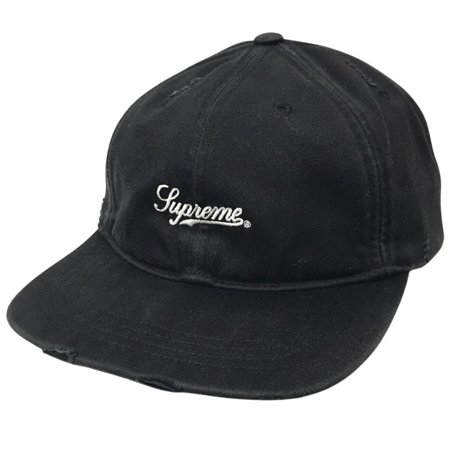 supreme キャップ　25FW 6-Panelダメージ加工　シュプリーム Supreme（シュプリーム） Supreme 25AW Distressed Script 6-Panel