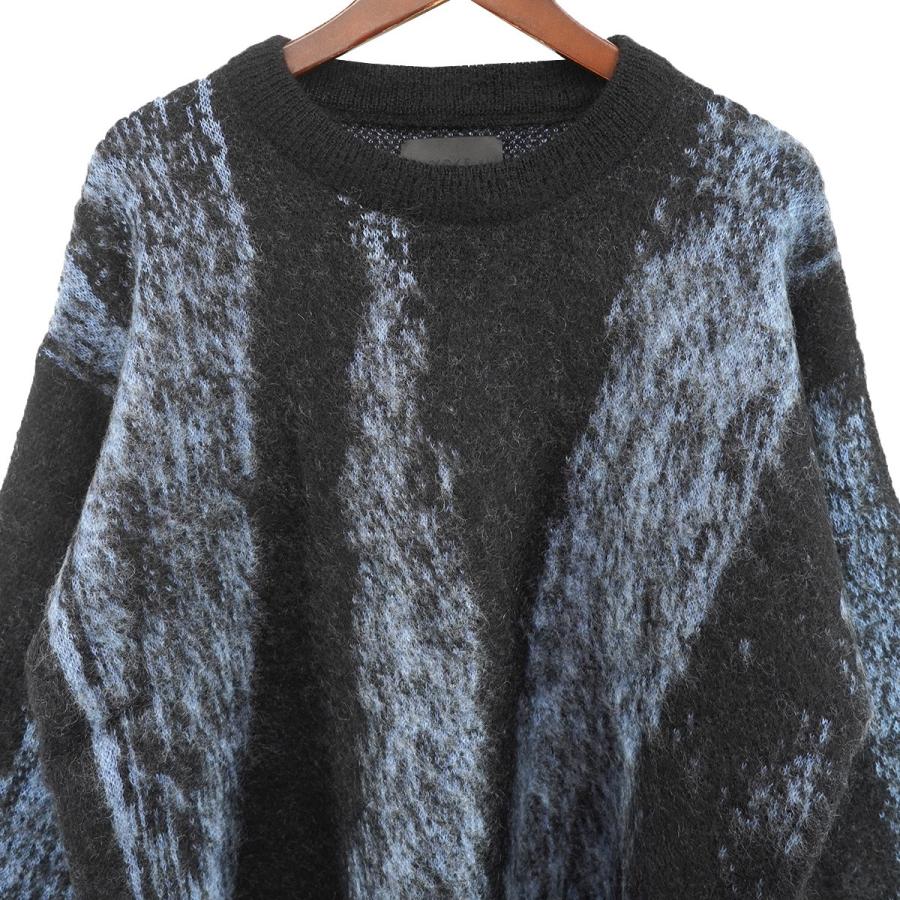 YOAK（ヨーク） YOKE 24AW JACQUARD MOHAIR SWEATER #BLUE ジャガード