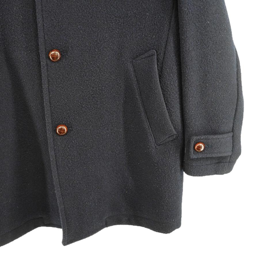 美品 DANTON ウールモッサコート ネイビー 38 Danton（ダントン） 最終価格 ロゴ ウールモッサ シングルコート