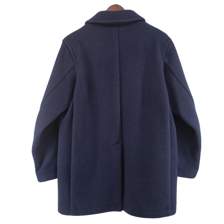 ダントンDantonウールモッサジャケット38ネイビー Danton（ダントン） 最終価格 ロゴ ウールモッサ シングルコート