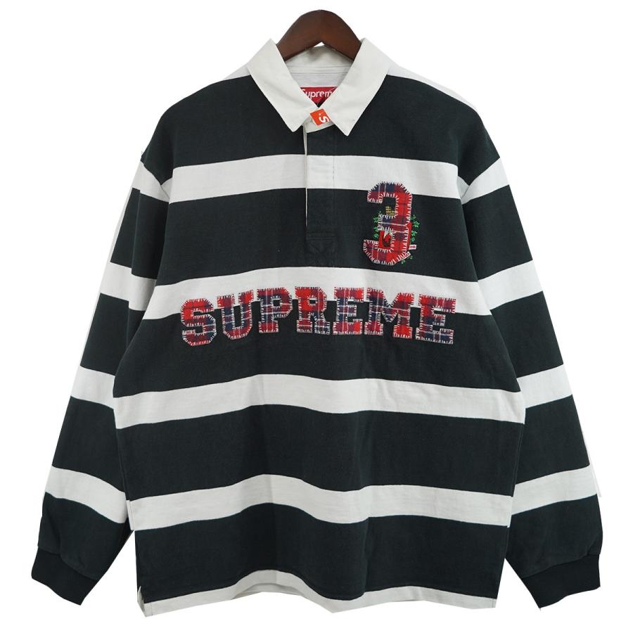 Supreme ラガーシャツ L 緑と白 ストライプ Supreme（シュプリーム） SUPREME Fade Stripe L/S Top クルーネック