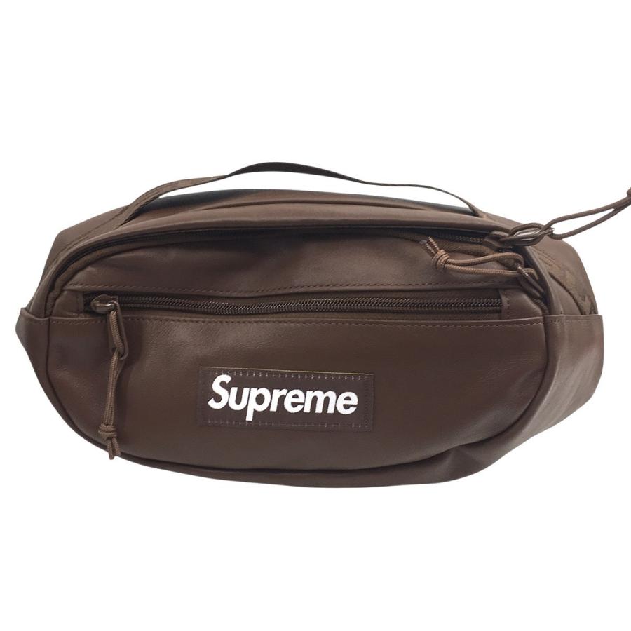 【未使用】Supreme Leather Waist Bag ブラウン Supreme（シュプリーム） 【値下げ】Supreme 24AW Leather Waist Bag