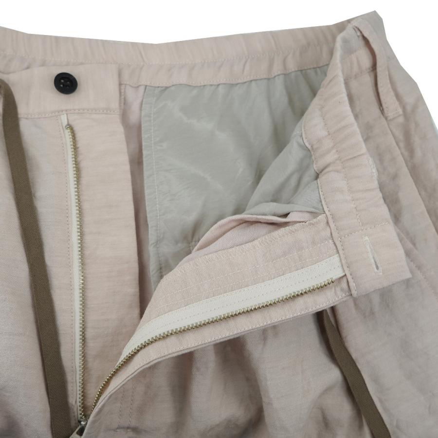 値下げ】ANCELLM 25SS W／L WIDE EASY TUCK SLACKS ウールリネン