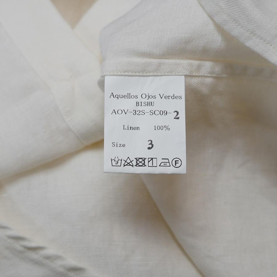 値下げ】Aquellos Ojos Verdes BISHU リネンシャツ ナチュラル