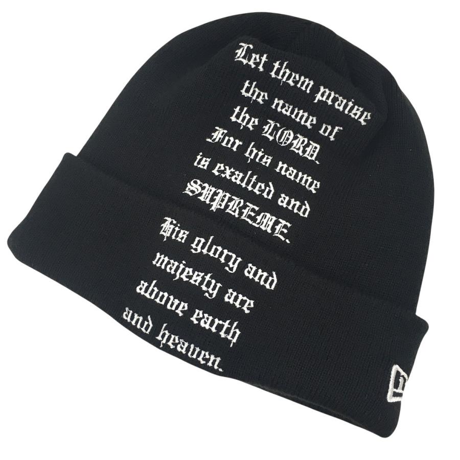 Supreme New Era Psalm Beanie 黒 Supreme（シュプリーム） 【値下げ】Supreme 23AW New Era Psalm