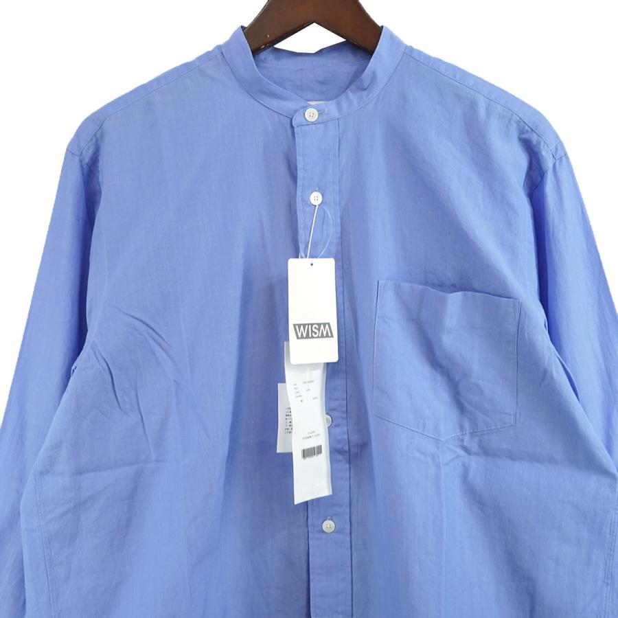 COMOLI（コモリ） 【値下げ】COMOLI 21AW バンドカラーシャツ サックス