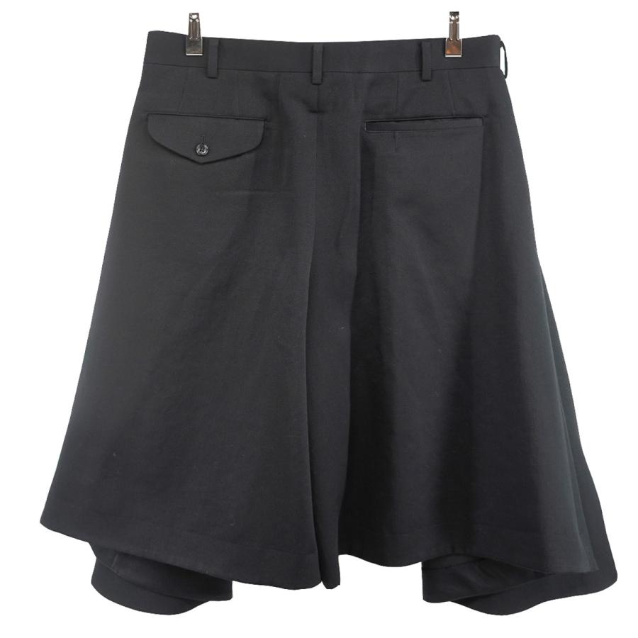 コムデギャルソン レイヤードパンツ　ドッキング　スラックス　　ショーツ　黒 コムデギャルソン オムプリュスCOMME des GARCONS HOMME PLUS ハーフ