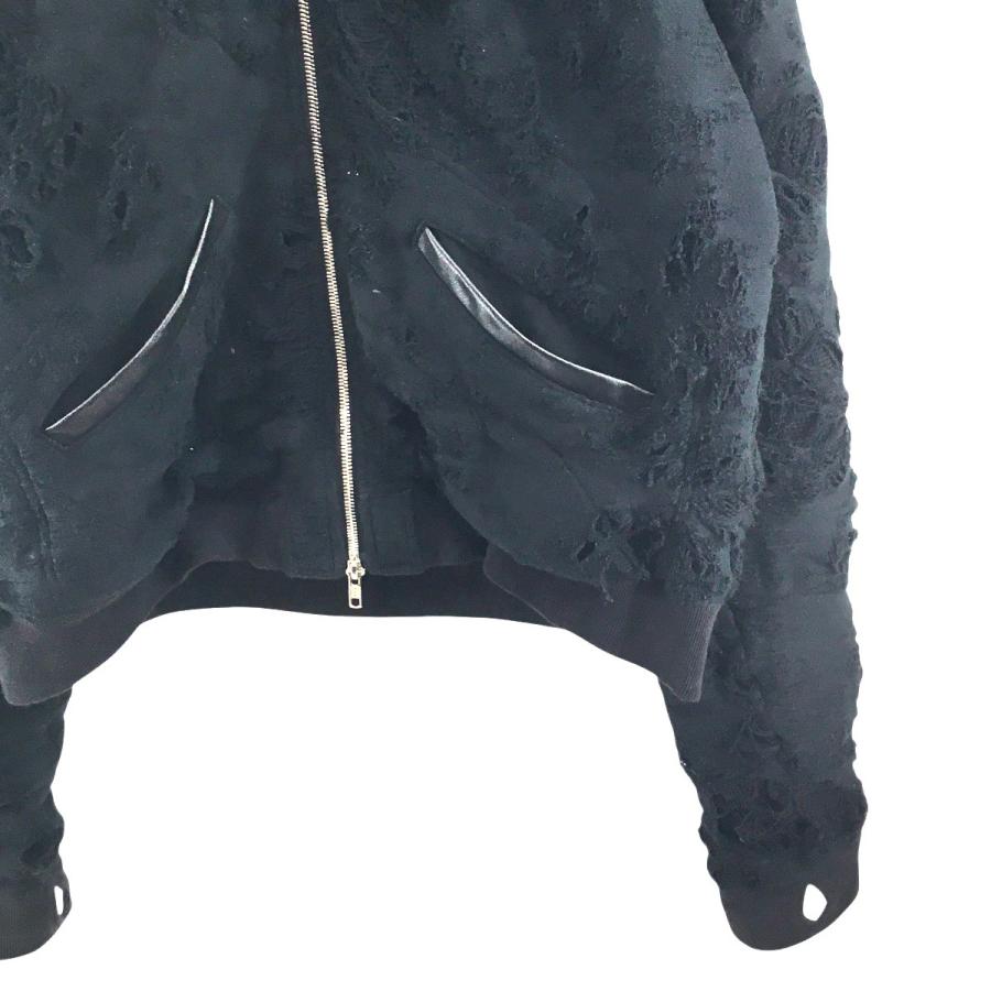 フィルス FILTH 25AW DESTROY ZIP UP ／ BLK デストロイ ダメージ 加工