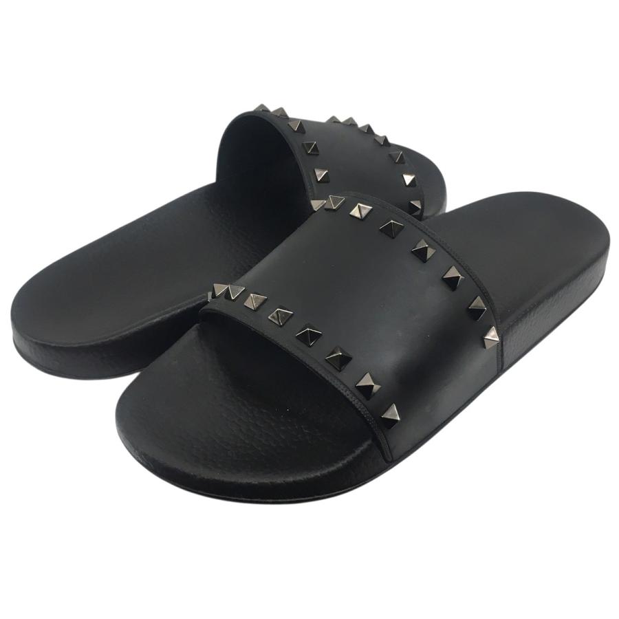 VALENTINO ロックスタッズサンダル 黒　43/26〜27.5位　サンダル VALENTINO（ヴァレンティノ） ヴァレンチノ ロックスタッズラバー