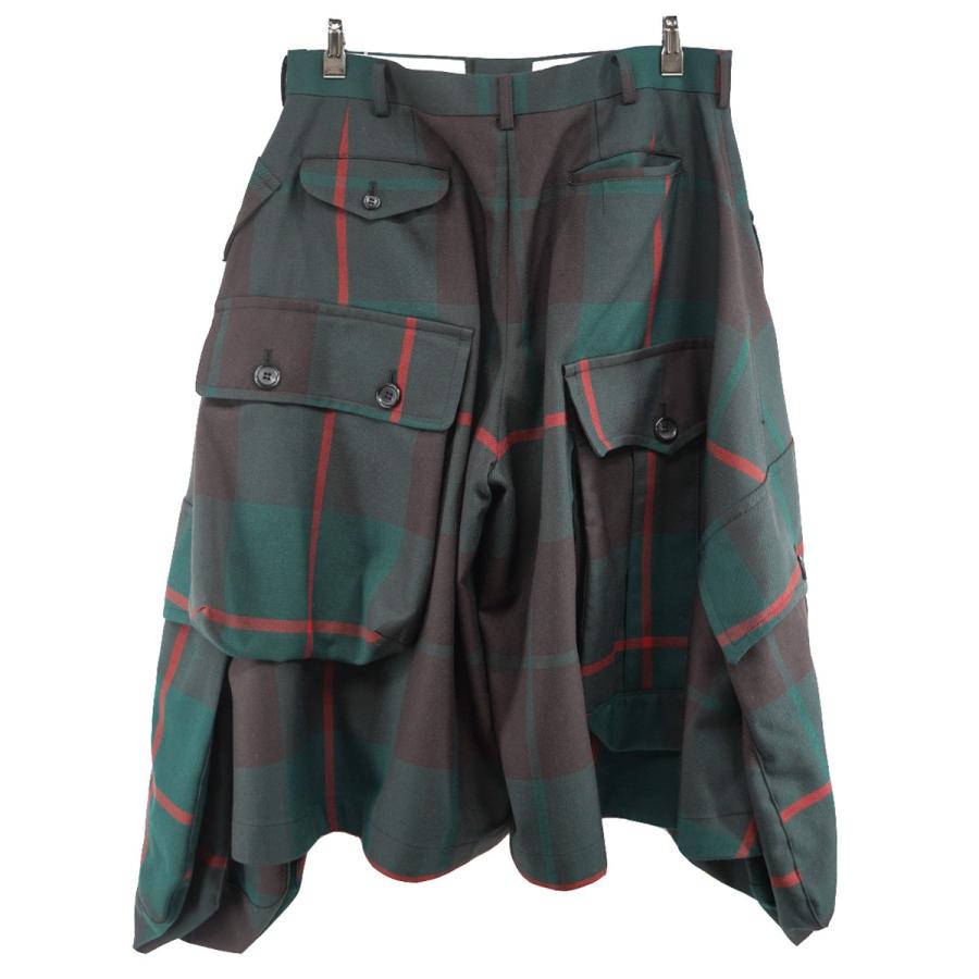 コムデギャルソンオムプリュス　23aw チェック　ショートパンツ　タック　ウール COMME des GARCONS HOMME PLUS コムデギャルソンオムプリュス 25AW TO