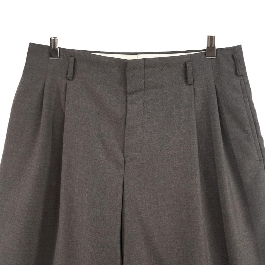 コムデギャルソンオムプリュス ツータックワイドパンツ グレー M 23SS COMME des GARCONS HOMME PLUS コムデギャルソンオムプリュス 25SS