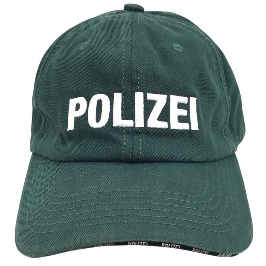 VETEMENTS POLIZEI キャップ　（グリーン） ヴェトモン VETEMENTS POLIZEI CAP ロゴ 刺繍 キャップ 帽子 グリーン