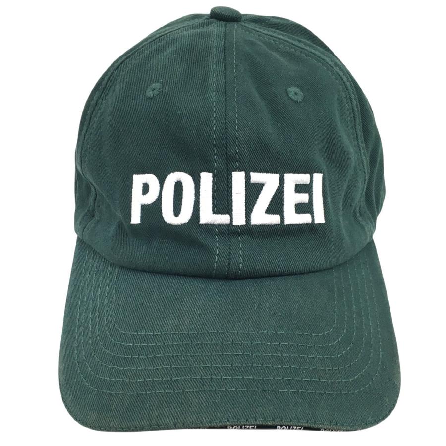 ヴェトモン VETEMENTS POLIZEI CAP ロゴ 刺繍 キャップ 帽子 グリーン