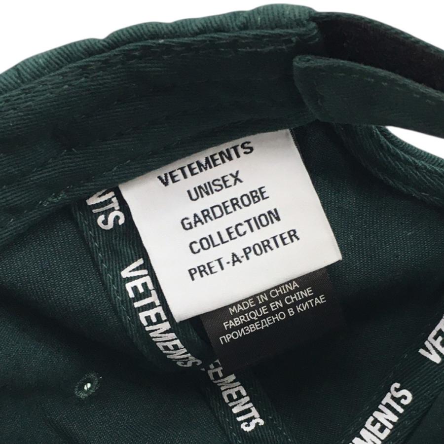 ヴェトモン VETEMENTS POLIZEI CAP ロゴ 刺繍 キャップ 帽子 グリーン