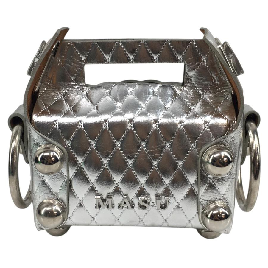 値下げ】MASU 25AW LEATHER CAKE BAG PETIT 箔加工 レザーケーキ ミニ 