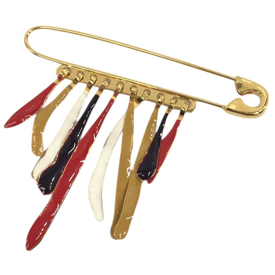 marni ゴールドトーン安全ピンブローチ MARNI（マルニ） 【値下げ】MARNI 21SS Gold-tone charm safety pin