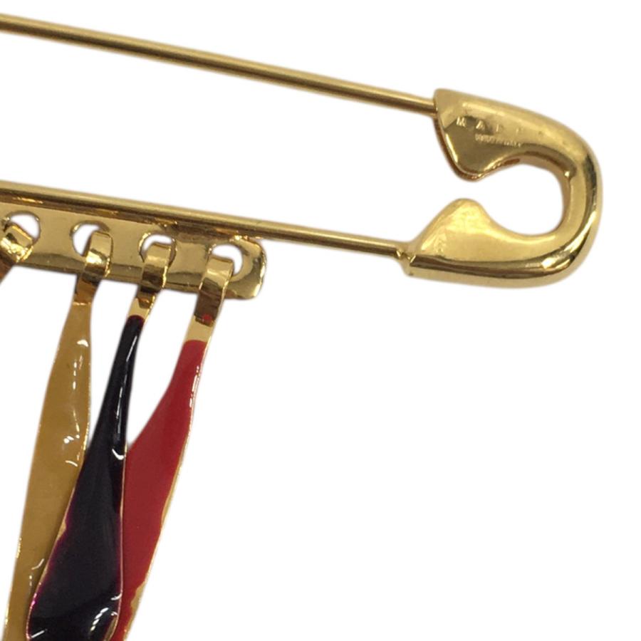 marni ゴールドトーン安全ピンブローチ MARNI（マルニ） 【値下げ】MARNI 21SS Gold-tone charm safety pin