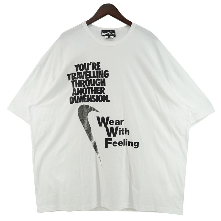 即完 コムデギャルソン 25aw グラフィックTシャツ コムコム BLACK COMME des GARCONS ブラックコムデギャルソン×ナイキ GARCONS