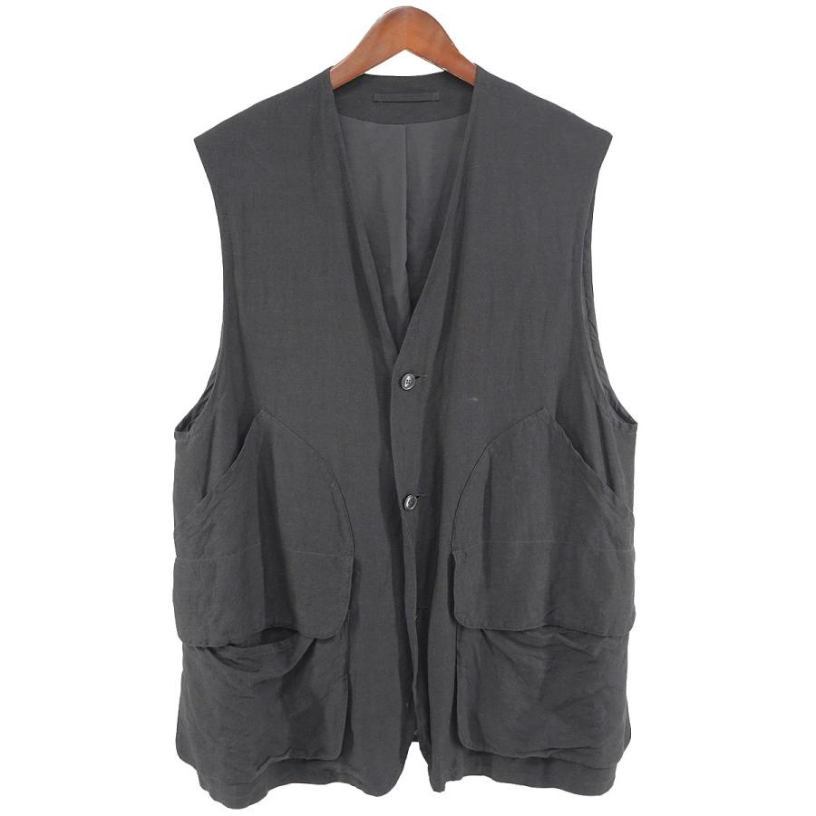 【22ss/新品】comoli ヴィスコースリネン ハンティングベスト　コモリ COMOLI（コモリ） COMOLI 22SS ヴィスコースリネン ハンティングベスト