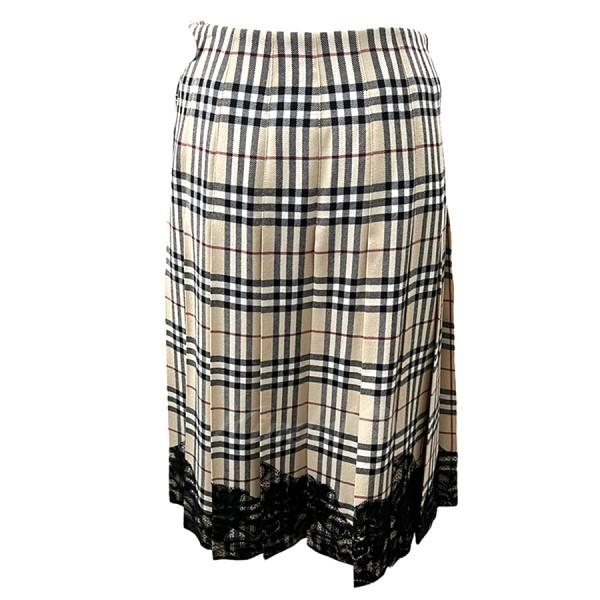 BURBERRY LONDON バーバリーチェック 裾レース 巻きスカート BURBERRY LONDON バーバリーチェック 裾レース 巻きスカート